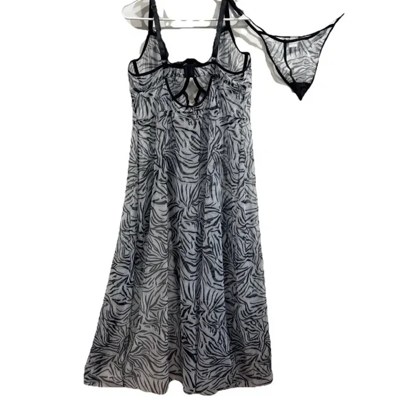 Sheer Lace Lingerie Babydoll Nightie Size 3XL Sexy Y2K - Picture 2 of 10